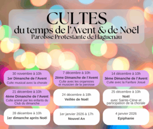 Culte du temps de l'Avent et Noël