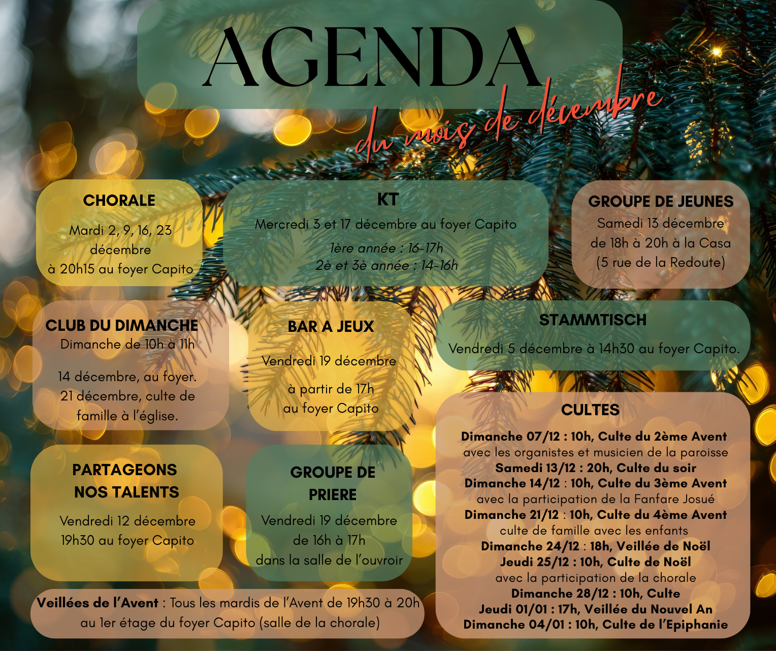 Agenda décembre 2025