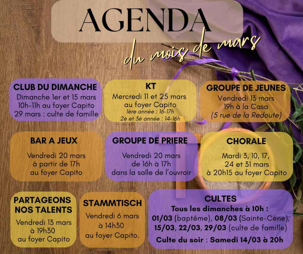 Agenda mars 2026