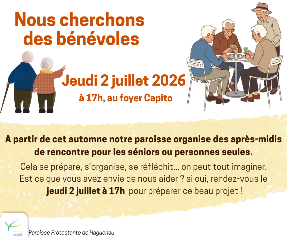 Cherchons bénévoles